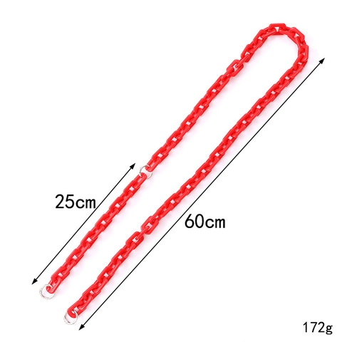 Acrylic Square Bead Bag Strap Replacement Chain For Women Fashion Crossbody Phone Lanyard Accessory Stylish Handbag Chain