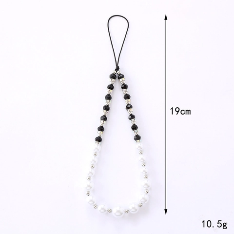 Mode Kunstparel Kralen Telefoonketting Met Strass Accent Anti-Verlies Mobiele Telefoon Lanyard Strap Voor Vrouwen Accessoire
