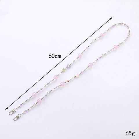 Handgefertigte Perlen Umhängeband Schmetterling Blume Anhänger Handy Tasche Zubehör Gurt Damen Mode Schmuck