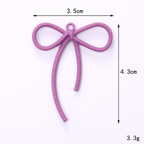 Ciondoli in Lega Verniciata Fiocco a Nastro Chiave a Cuore Accessori per Gioielli Fai-da-te per Portachiavi Orecchini Minimalista