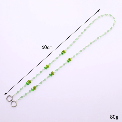 Cordino per Telefono con Perline a Forma di Fiore Lungo Catena a Tracolla da Donna Perline in Vetro Fatte a Mano Accessorio per Borsa