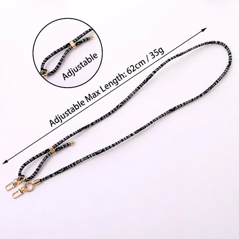 Ethnic Style Adjustable Woven Phone Lanyard Colorful Braided Rope Crossbody Strap Metal Buckle Women Phone Accessory
