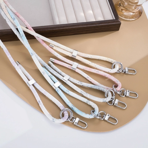 Adjustable Printed Heart Crossbody Phone Lanyard Anti-lost Artificial Leather Strap Replacement Bag Pendant For Women