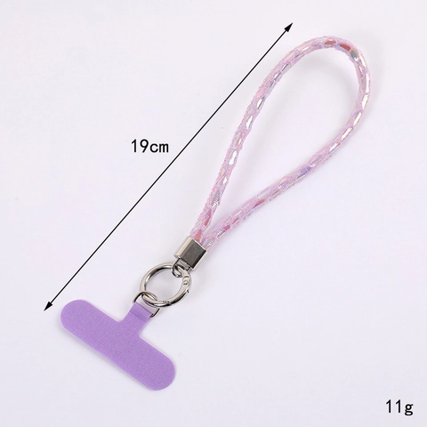Mode Mehrfarbig Pailletten Geflochtenes Seil Handy-Lanyard Anti-Fall Handgelenkschlaufe Mit Metallhaken Damen Nische Design Handy-Kette