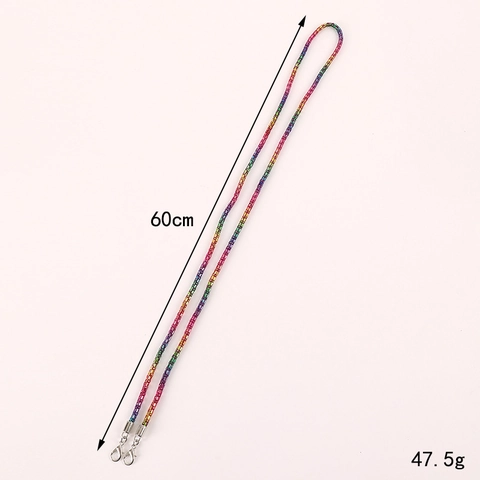 Cadena Cruzada de Cuentas de Lujo para Bolsos Cordón para Teléfono Correa de Hombro de Repuesto con Cierre de Langosta Accesorios de Colgante de Bolso para Mujer