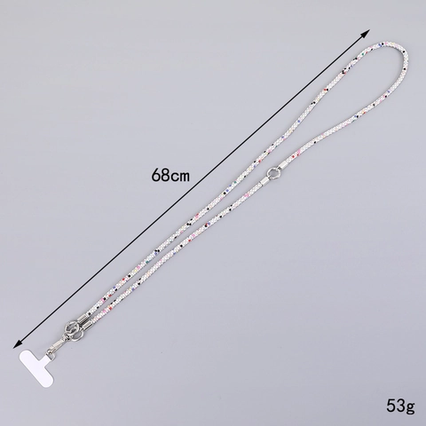 Cordón para Teléfono con Diamantes de Imitación de Lujo Correa para Cuello Mujer Cadena de Bolso Desmontable con Cierre Metálico