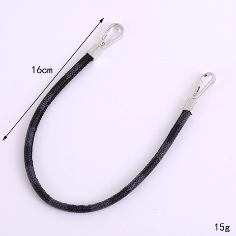 Ciondolo per Borsa Moda in Pelle Sintetica a Righe Con Manico a Catena e Moschettone in Metallo per Decorazione Borsa Donna