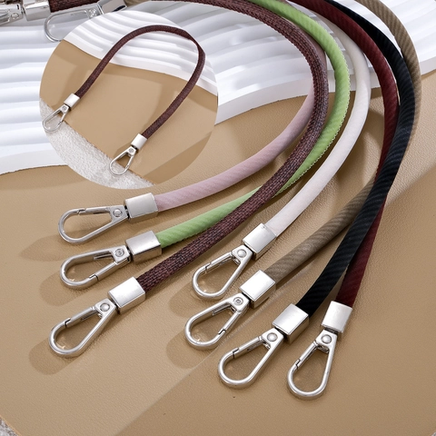 Ciondolo per Borsa di Lusso in Pelle Scamosciata Artificiale Corda Catena a Mano Cinturino di Ricambio Decorativo Chiusura Argento