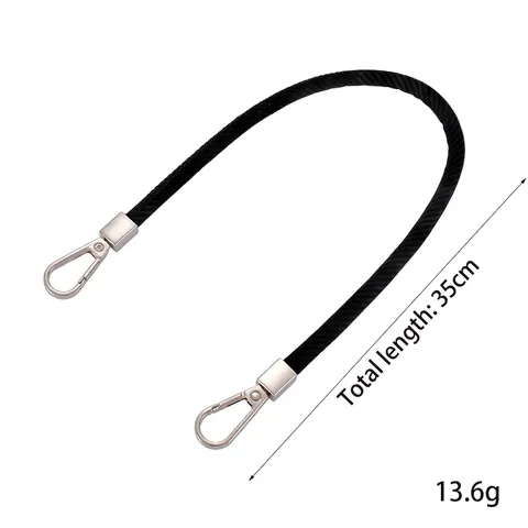 Ciondolo per Borsa di Lusso in Pelle Scamosciata Artificiale Corda Catena a Mano Cinturino di Ricambio Decorativo Chiusura Argento