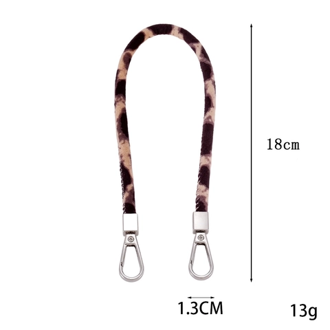 Cordoncino per Telefono in Peluche Leopardato Retrò Fashion Pendente per Borsa con Fibbia in Metallo Accessorio Antiperdita Donna