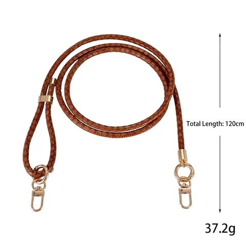 Tracolla per Borsa in Pelle Sintetica con Motivo a Serpente Cinturino a Tracolla Intrecciato Regolabile Fibbie in Lega Oro