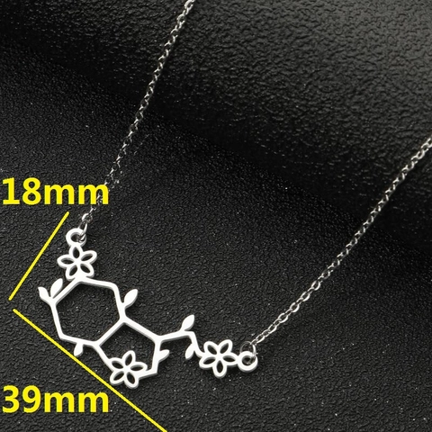 Collar con Colgante de Acero Inoxidable para Mujer Calado Luna Corazón Molecular Llave Telaraña Coche Geometría Joyería Vintage