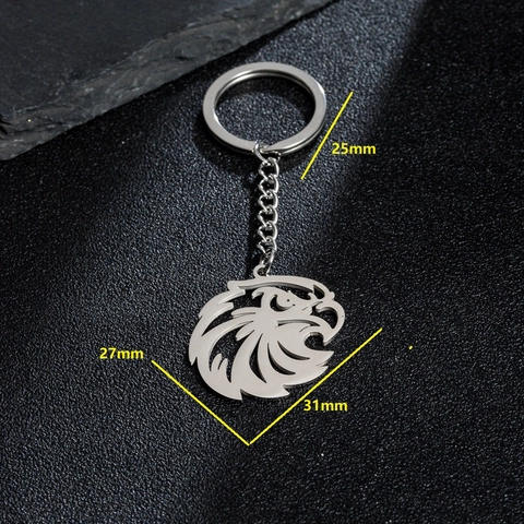 Porte-Clés En Acier Inoxydable Animal Ajouré Aigle Girafe Chien Crabe Caducée Pendentif Pour Sac À Dos Sac À Main