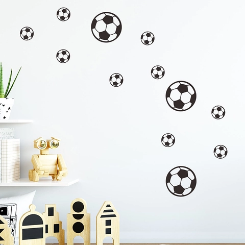 Cartoon Fußball Wandtattoo Für Kinderzimmer Schlafzimmer Kindergarten PVC Selbstklebend Abnehmbar Sport Thema Wandaufkleber Deko