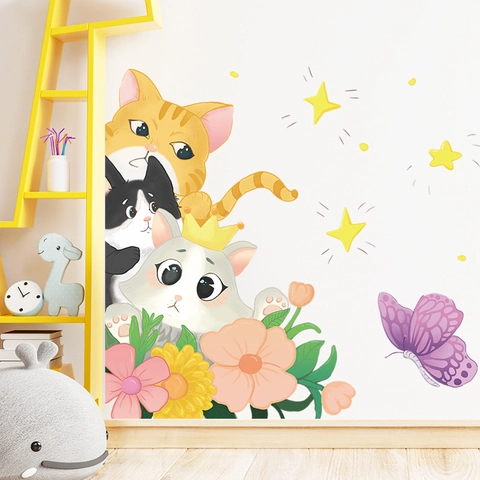 Cartoon Weltraum Astronaut Sonnensystem Wandaufkleber Wasserdichte PVC Abnehmbare Wandtattoos Für Kinderzimmer Dekoration