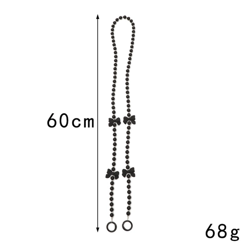Bow Beaded Phone Lanyard Crossbody Mobile Phone Chain Anti-Lost Strap For Women Sweet Acrylic Beads Phone Accessories