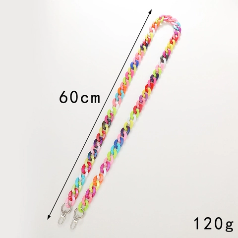 Cadena de Acrílico Colorida para Mujer Correa de Hombro Correa de Repuesto para Bolso Cruzado Accesorio Colgante de Joyería