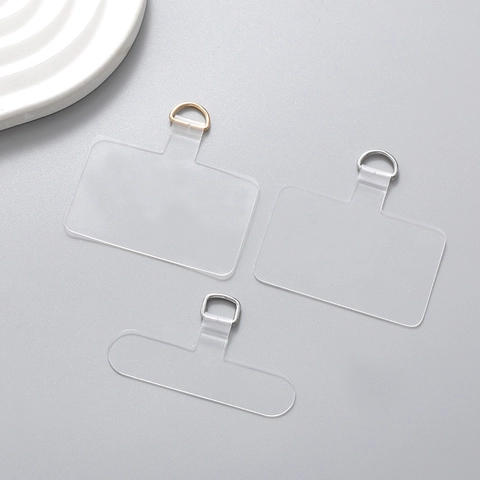 Universal Διαφανές TPU Phone Lanyard Connector Tab Εξαιρετικά Λεπτό Επίθεμα Σύνδεσης Κινητού Τηλεφώνου Με Μεταλλικό Δακτύλιο D Για Τις Περισσότερες Θήκες Smartphone