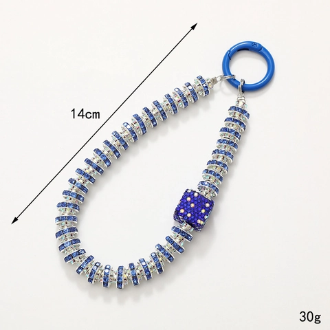 Ciondolo per Cellulare con Dado di Strass Fatto a Mano per Donna Cinturino per Cellulare con Perline di Lusso Leggero