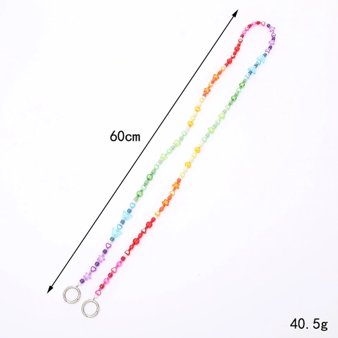 Handgefertigt Perlen Handy-Lanyard Acryl Bär Herz Schmetterling Umhängekette Für Damen Künstliche Perle Handyhülle Dekoration Schmuck