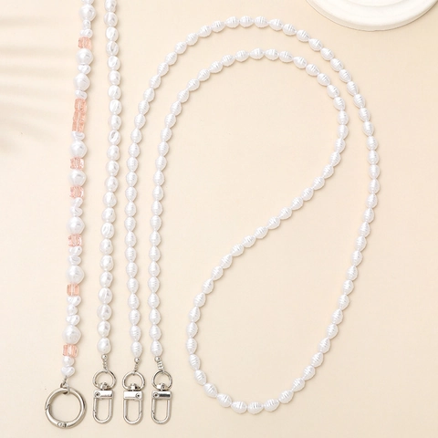 Correa de Bolso con Cuentas de Perlas Artificiales de Moda Cadena de Repuesto para Mujer Cinturón de Hombro de Resina