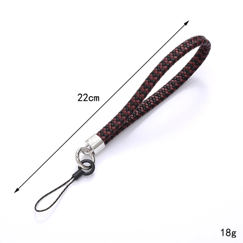 Handwoven Artificial Leather Phone Lanyard Anti-Drop Braided Wrist Strap Keychain For Phone Case Fashion Tech Accessory For Women Men