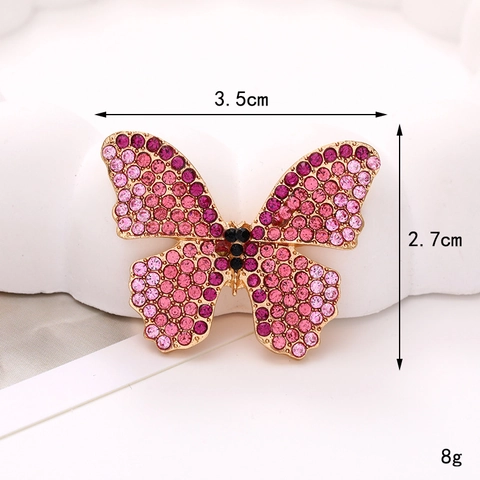 Pendentifs Papillon en Alliage de Zinc DIY Accessoires de Bijoux Avec Strass Incrustés pour Coque de Téléphone Artisanat Femme