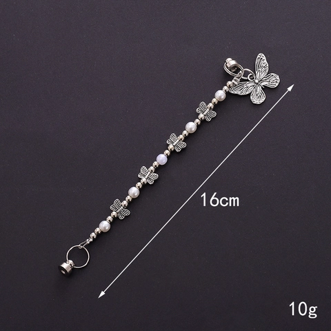 Set di Braccialetti con Ciondoli a Forma di Farfalla e Orso Smiley Lega Y2K Catena in Metallo Punk Accessorio Donna Gioielli