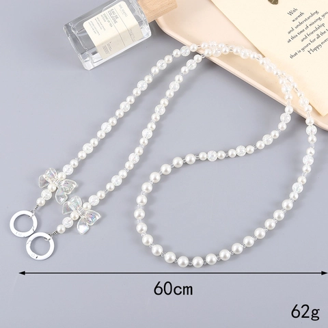 Mode Handgefertigte Künstliche Perlen Umhänge Handykette Künstliche Perle Schleife Stern Taschenanhänger Zubehör Für Damen Süß Elegant