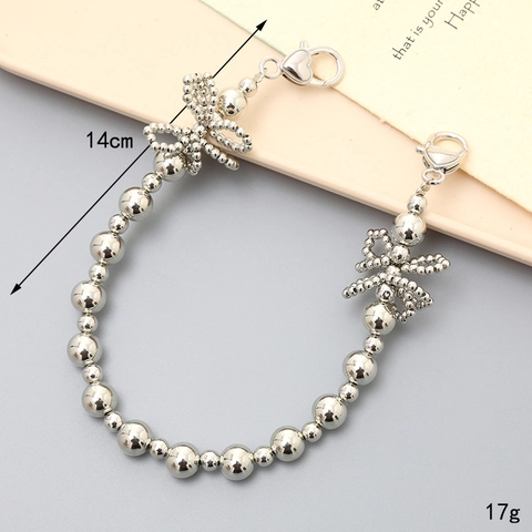 Beaded Bowknot Phone Chain Artificial Pearl Handheld Bag Strap With Metal Clasp Fashion Bag Accessories Gift For Women