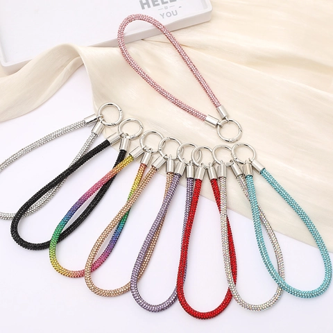 Luxury Rhinestone Chain Phone Pendant Versatile Phone Case Keychain Ornament Mobile Phone Strap For Women Fashion Accessory