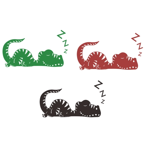Cartoon Sleeping Dinosaur Wall Sticker PVC Self Adhesive Decal For Kids Bedroom Living Room Nursery Wall Decoration
