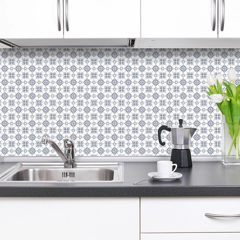 Adesivi per Piastrelle Geometrici Mandala Vintage in PVC Impermeabili Autoadesivi per Cucina Bagno Decorazione Casa
