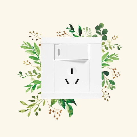 Nordischer Stil Grüne Pflanze PVC Wandaufkleber Wasserdicht Tropische Monstera Blatt Aufkleber Für Schalter Steckdose Heimdekoration