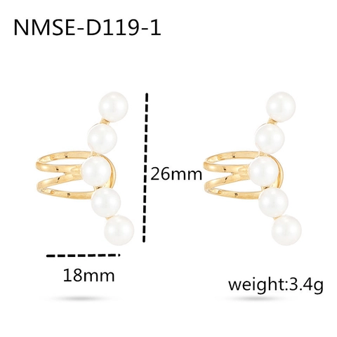 Elegant Stainless Steel Artificial Pearl Ear Bone Clip For Women Fashion Non-Pierced Ear Cuff Minimalist Jewelry Accessories