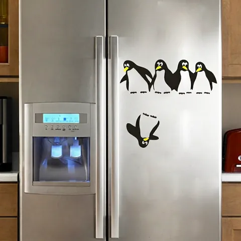 Lindas Pegatinas de Pared de Pingüino Calcomanías de PVC Removibles Para Habitación Infantil Cocina Decoración Del Hogar Pegatina Animal