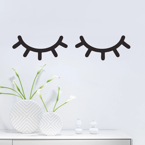 Creative Eyelash Wall Stickers Removable PVC Decal For Fridge Kitchen Bedroom Home Decoration DIY Self Adhesive Wall Art