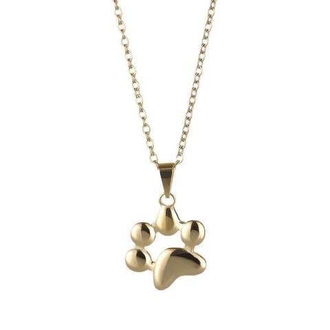 Pootafdruk Hanger Ketting Roestvrij Staal 18K Verguld Schattige Kat Hond Minimalistische Sieraden Dames