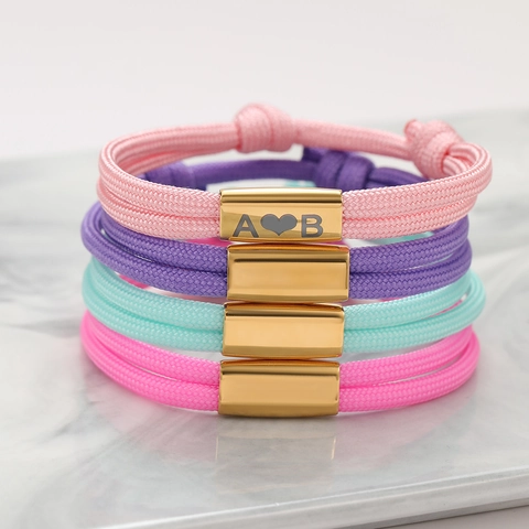 Minimalist Paracord Braided Bracelet With Titanium Steel Buckle For Men Women Adjustable Rope Wristband Fashion Jewelry Gift