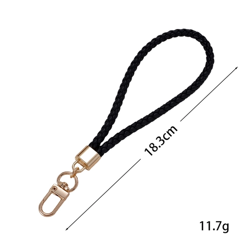 Handgeflochtenes Kunstleder Armband Handyanhänger Verlustsicher Lanyard Mit Metall Karabinerverschluss Mode Anhänger Geschenk