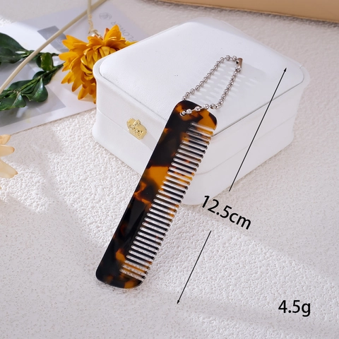 Mini Pettine Portachiavi Ciondolo Acetato Pettine Portatile Simpatico Forma Animale Gatto Coniglio Ciondolo Borsa Accessorio Capelli Donna