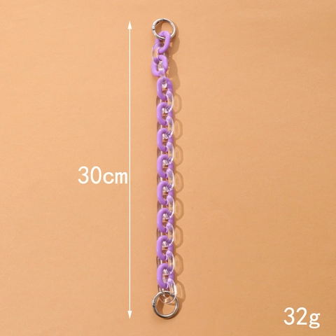 Cinturino a Catena in Acrilico Color Caramella per Borse da Donna Decorazione Fai-da-te Con Anelli in Metallo Stile Macaron