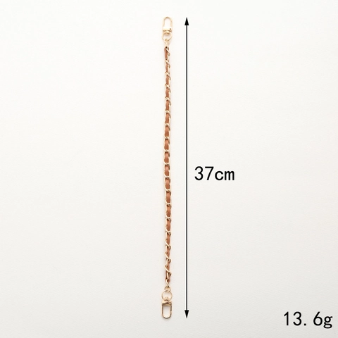 Fashion Handbag Chain Strap Leather Woven Replacement Metal Handle For Women Bag DIY Phone Case Decoration Jewelry Accessory