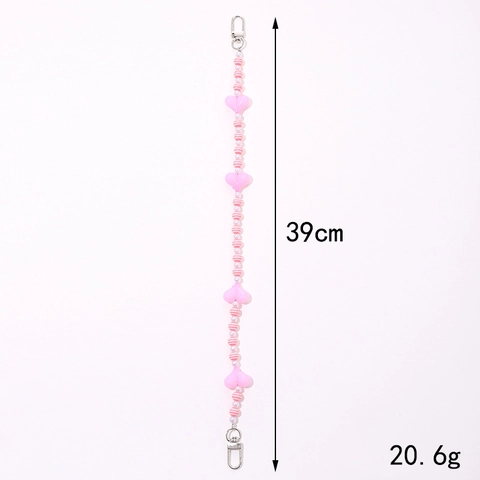 Mode Perlen Handy Kette Herz Pflaumenblüte Charm Acryl Mobile Gurt Für Damen Handy Hülle Tasche Dekoration Schmuck Geschenk