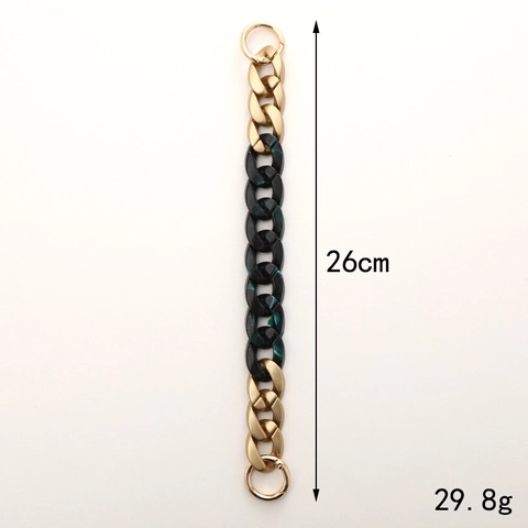 Catena Manico Borsa Acrilico Stampa Leopardata Vintage Blocco Metallo Cinturino Ricambio Fai da Te Catena Cellulare Accessori Moda