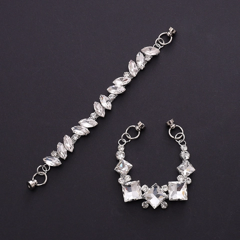 DIY Strass Handyhülle Dekokette Marquise Quadrat Kristall Metall Anti-Verlust Handschlaufe Armband Schmuckzubehör
