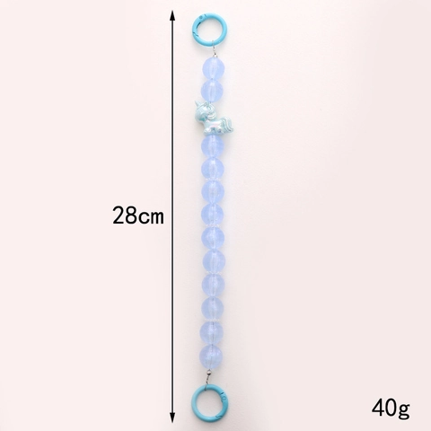 Sweet Mermaid Pearl Beaded Phone Chain DIY Unicorn Bag Charm Handheld Strap Acrylic Bead Keychain For Women Girls Accessories