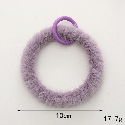 Plush Wristband Mobile Phone Case Charm Faux Fur Silicone Ring Wrist Strap Autumn Winter Fashion Phone Accessory For Women