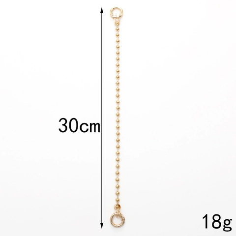 Chaîne de Téléphone en Métal Électroplaqué Cœur Sourire Étoile Décor Coque Mobile DIY Chaîne à Perles Pendentif Sac Or Argent