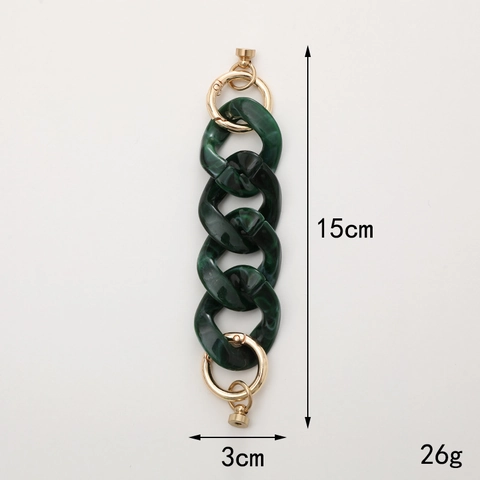 Correa de Teléfono de Cadena Gruesa de Acrílico Anti-Pérdida Degradado Iridiscente Decoración de Funda de Teléfono DIY para Mujer Asa de Bolso Pulsera Llavero